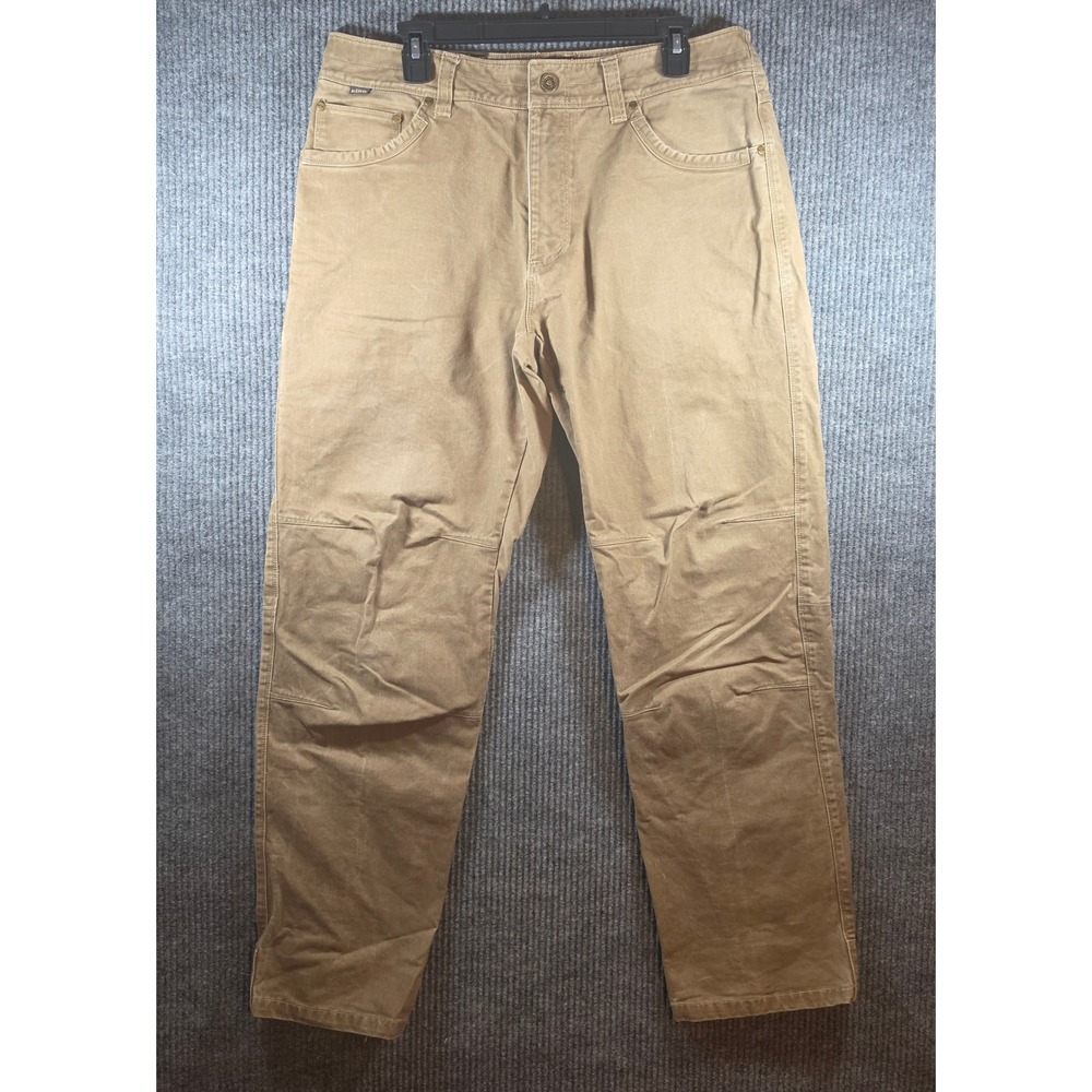 Kuhl Crag Series Pants Mens 34 Tan Articulated Knee Workwear Hiking Utility